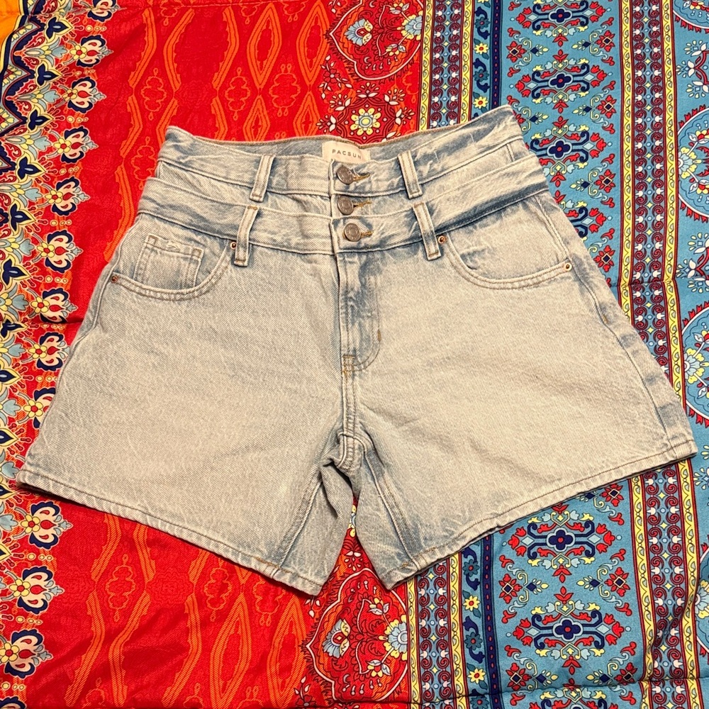 PacSun Light Blue High Waist Women's Shorts